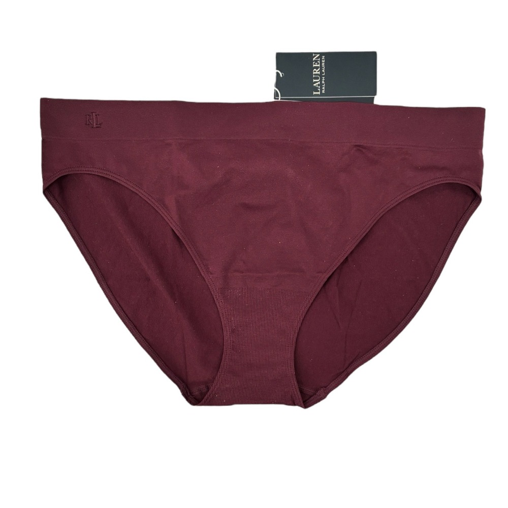 Lauren Ralph Lauren Seamless Pinot Noir Briefs Panties Size XXL Recycled Nylon